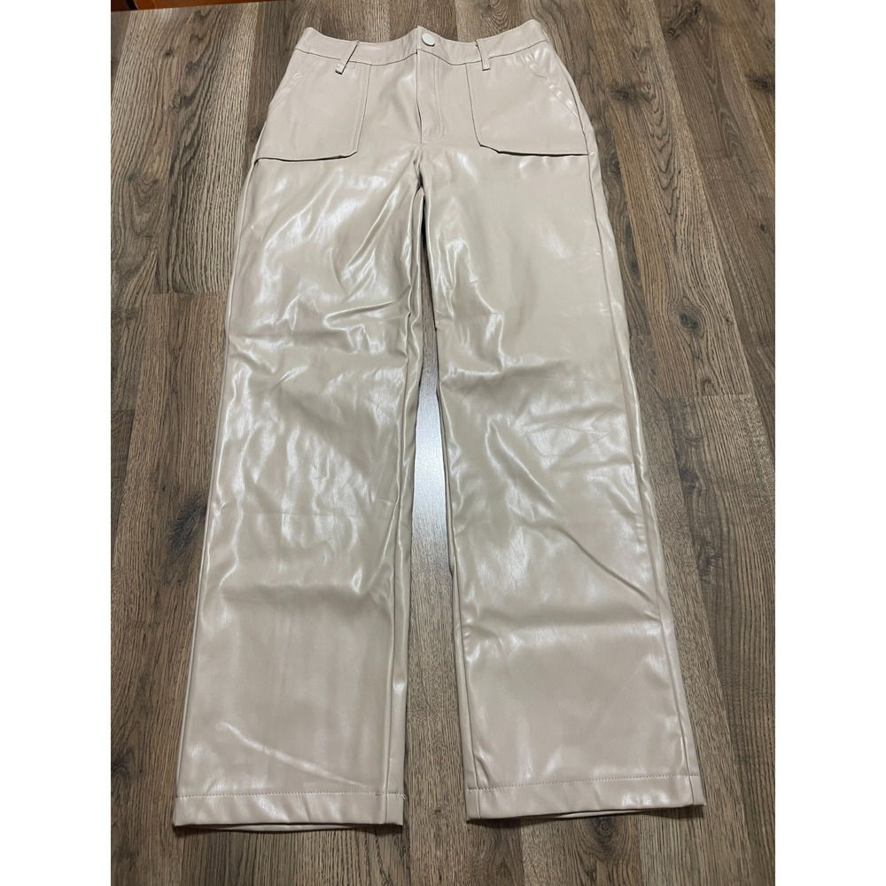 Kendall And Kylie Pants, Women's Size Large, Brown, Straight Leg, Flat Front
